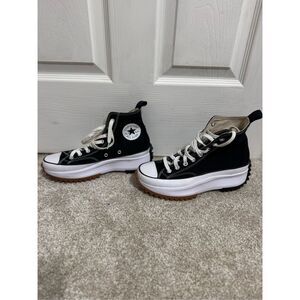 Converse Run Star Hike High Top Platform Black Size US Women’s 9, Men’s 7.5 EUC